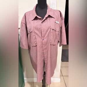 Magellan Men’s Outdoor Maroon Button-Up Shirt